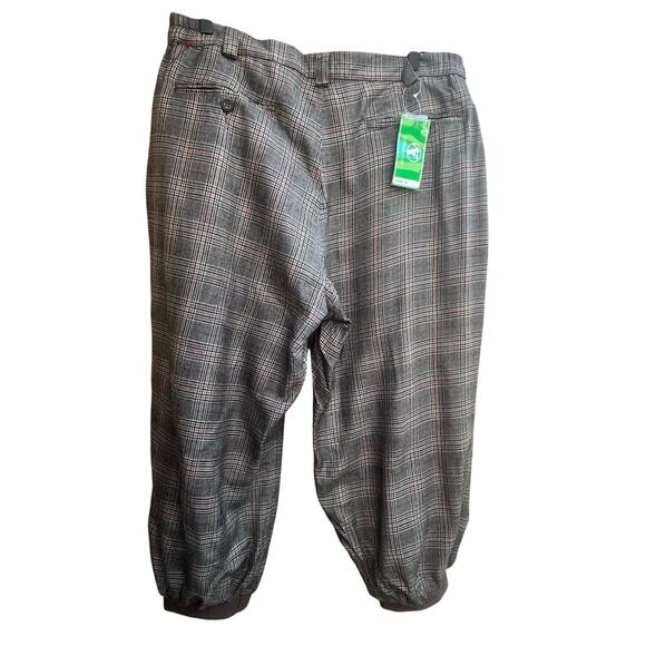 Vintage Golfknickers.com Limited Par 5 Plaid Pants 36 Beige Grey Nuetral - Picture 5 of 8